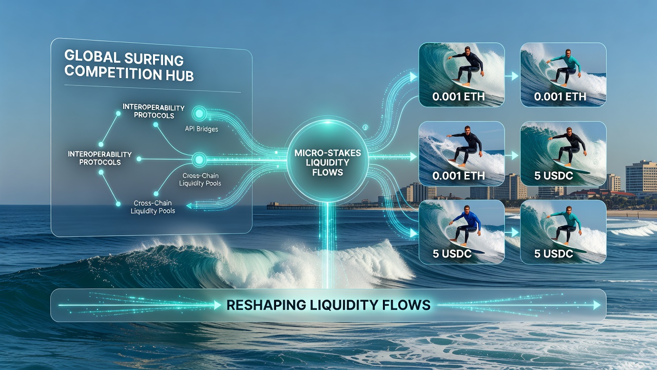 Cross-Chain-Liquiditätspools und Mikroeinsätze bei internationalen Surf-Wettbewerben