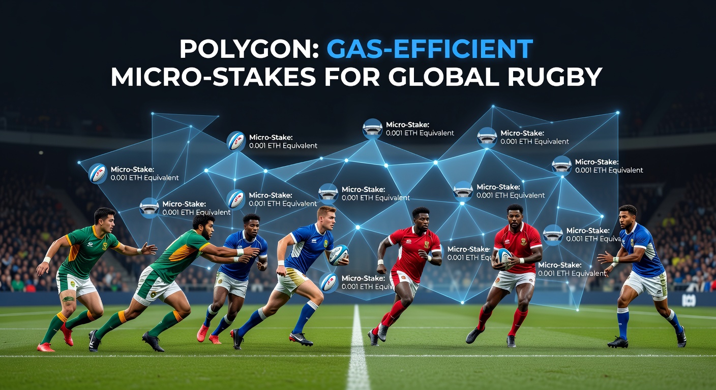 Polygon Blockchain Netzwerk Visualisierung mit Rugby-Elementen