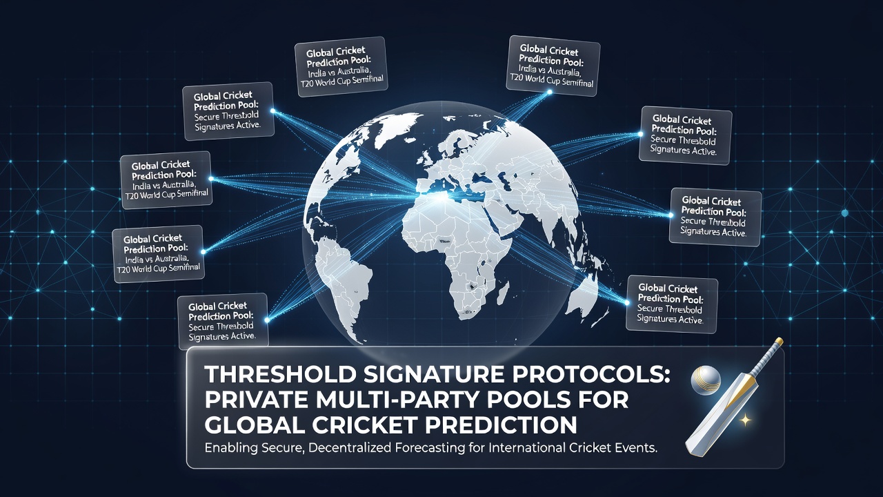 Cross-chain connectivity in private cricket prediction pools using threshold signatures