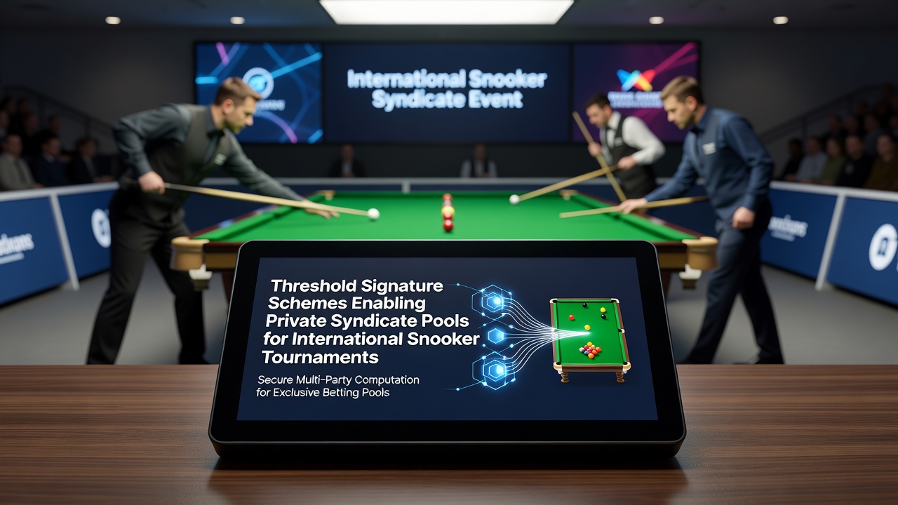Blockchain-Netzwerk mit privaten Syndicate-Pools für Snooker-Turniere und verteilten Signaturen